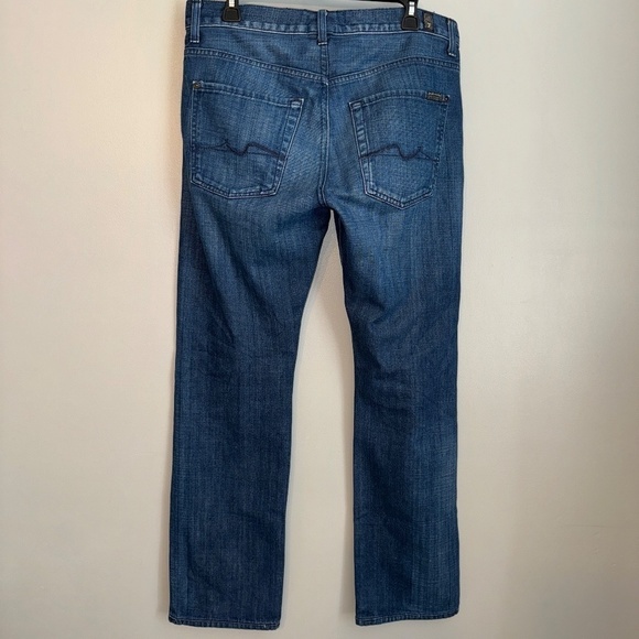 7 For All Mankind Slimmy Luxe Performance Plus Tapered Jeans Size 33 x 31 - Picture 6 of 7